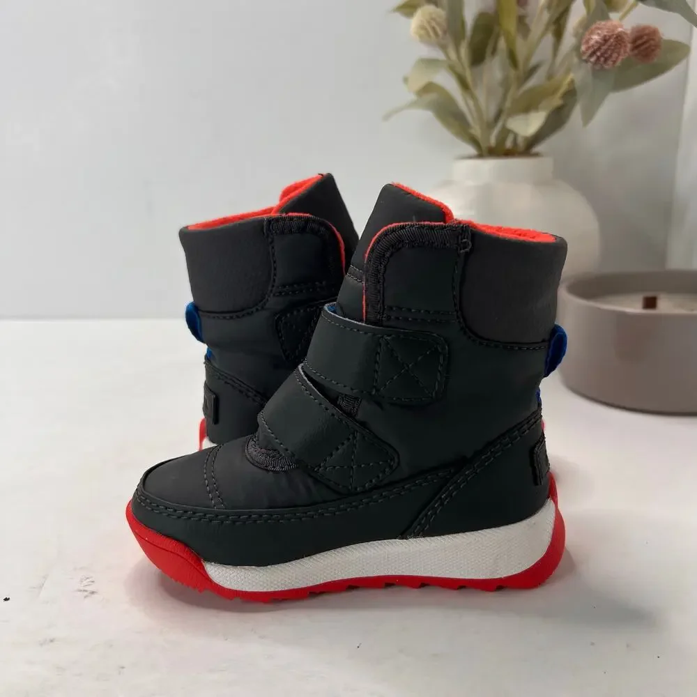 Sorel Whitney II Strap Waterproof Boot Black NV3919-093 Unisex Toddler 5 NWB